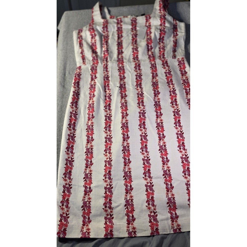 NWT Ann Taylor Factory Floral Tile Print Sleeveless Summer Shift Dress Size 10